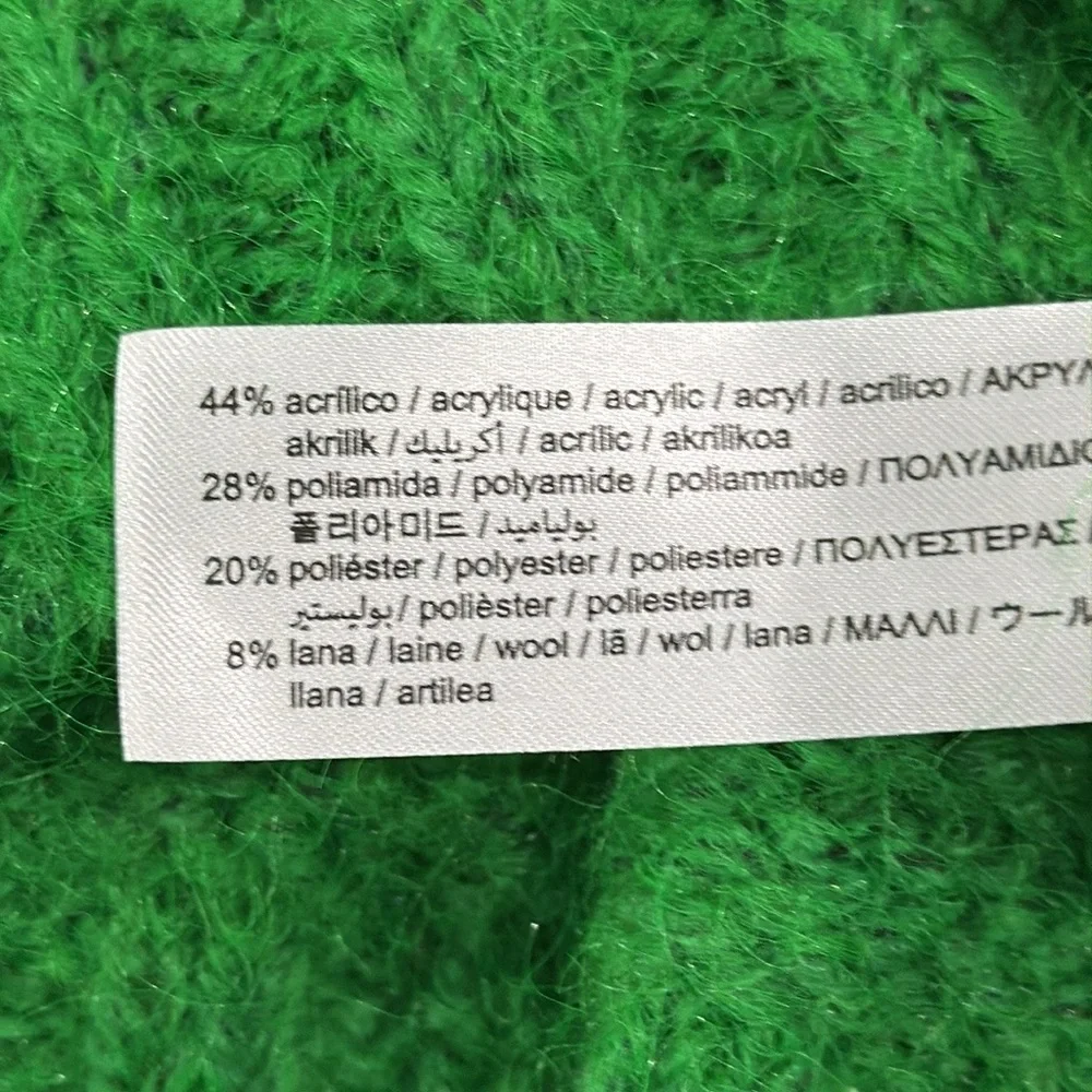 NWOT ZARA Green Crop Turtle Neck Sweater Sz M - Picture 13 of 14